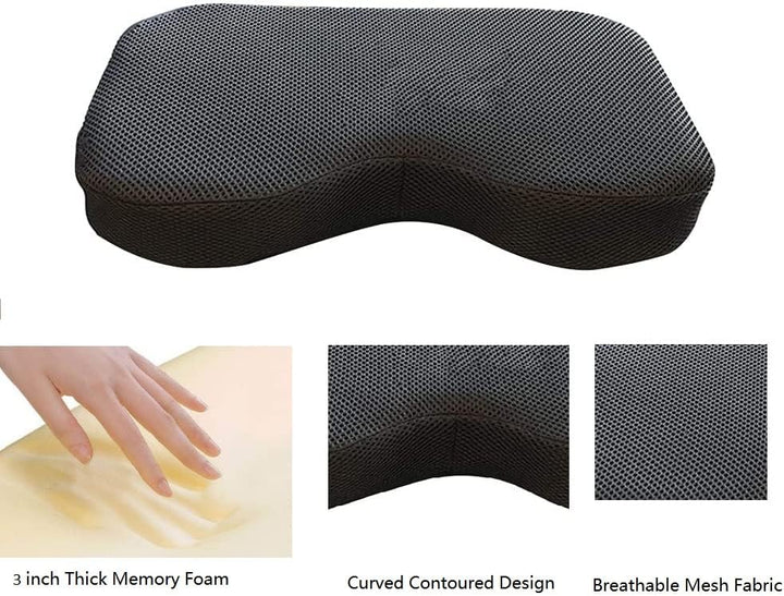 Rudersitzkissen, Memory Foam Sitzkissen für Indoor Rudergerät, Bezug und Gurte waschbar, 33 x 23 x 7