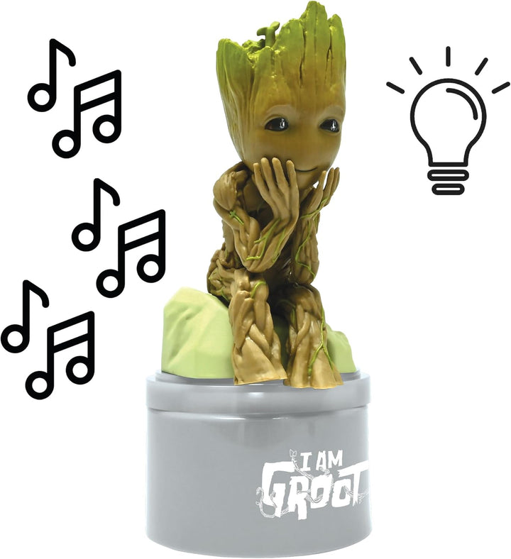 Lexibook, Marvel Guardians of The Galaxy, Groot Nachtlicht mit Lautsprecher für Kinderzimmer, weiche