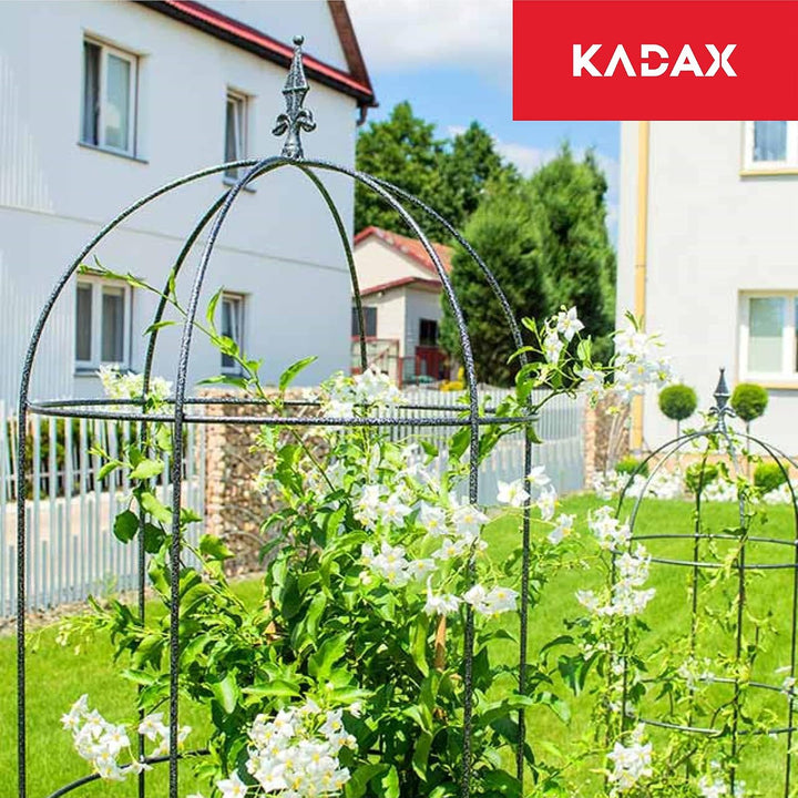 KADAX Rankobelisk aus pulverbeschichtetem Stahl, 3D-Rankobelisk, Rankhilfe, Obelisk, freistehende Ra
