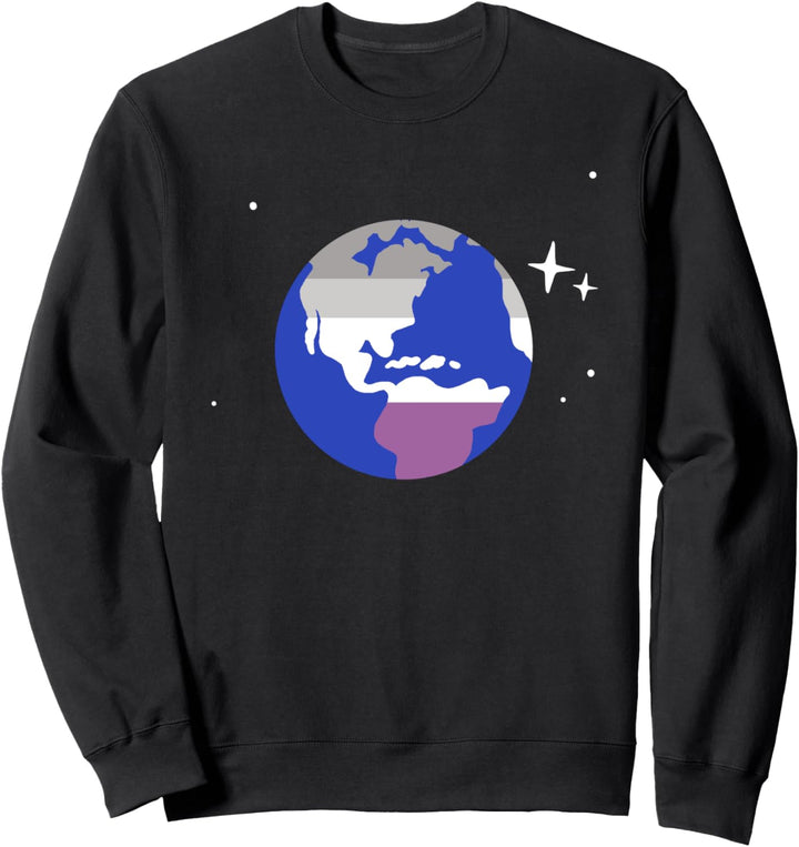 Asexueller Planet Earth LGBTQ Ace Pride Flagge Weltraum Sweatshirt