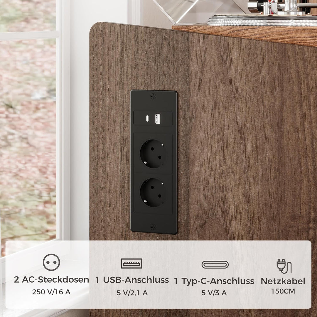 IRONCK Vinyl Plattenspieler Regal mit Schallplatten Wandhalterung, Schallplattenständer Schallplatte
