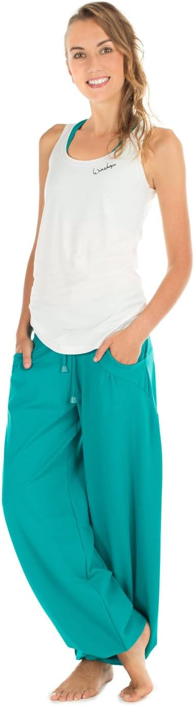 WINSHAPE Damen Trainingshose Dance Fitness Freizeit Sport, L Ocean-green