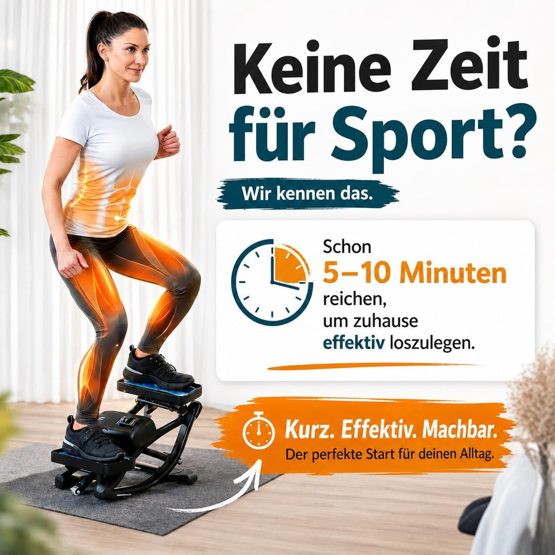 Mini Stepper Alternative - Rollslider - Fitnessgerät für zuhause - leise &amp; gelenkschonend kompakt mi