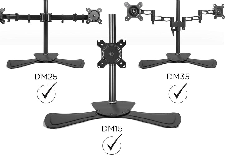 Duronic DM75 Stand für Monitorhalterungen | Standfuss als Ersatz für Tischklemme | 32 kg Belastbarke