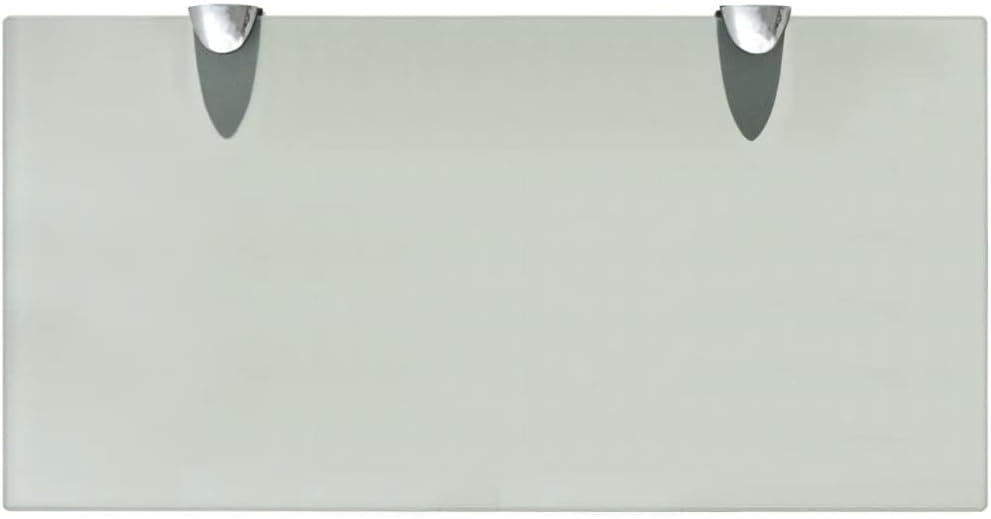 vidaXL Schweberegale 2 STK. Glas 40x20 cm 8 mm Weiss 40 x 20 cm/2, Weiss 40 x 20 cm/2