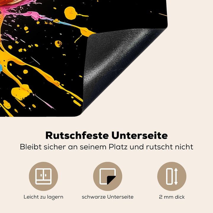 Herdabdeckplatte 90x52 cm Einteilig Induktionsmatte Küche Abdeckung Ceranfeld Herd Abdeckplatte Deko
