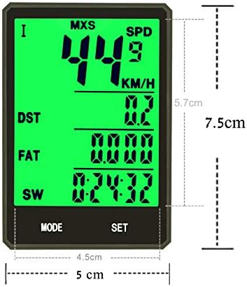 Fahrradcomputer Kabellos Multi Funktionen Bike Kilometerzähler Wasserdicht Grosse LCD-Hintergrundbel