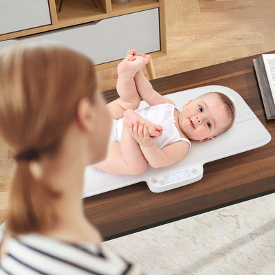 COSTWAY Babywaage Digtal, multifunktionale Bluetooth Kinderwaage bis 30kg Tragkraft, Säuglingswaage