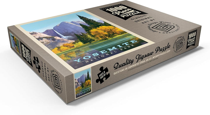 Yosemite National Park: Golden Vista, Vintage Poster - Premium 1000 Teile Puzzle - MyPuzzle Sonderko