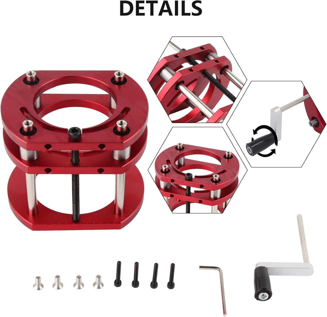 plplaaoo Router Lift Präzise System 4-Backen-Hebebühne Klemm-Frästisch-Hebesystem Oberfräse Tisch He