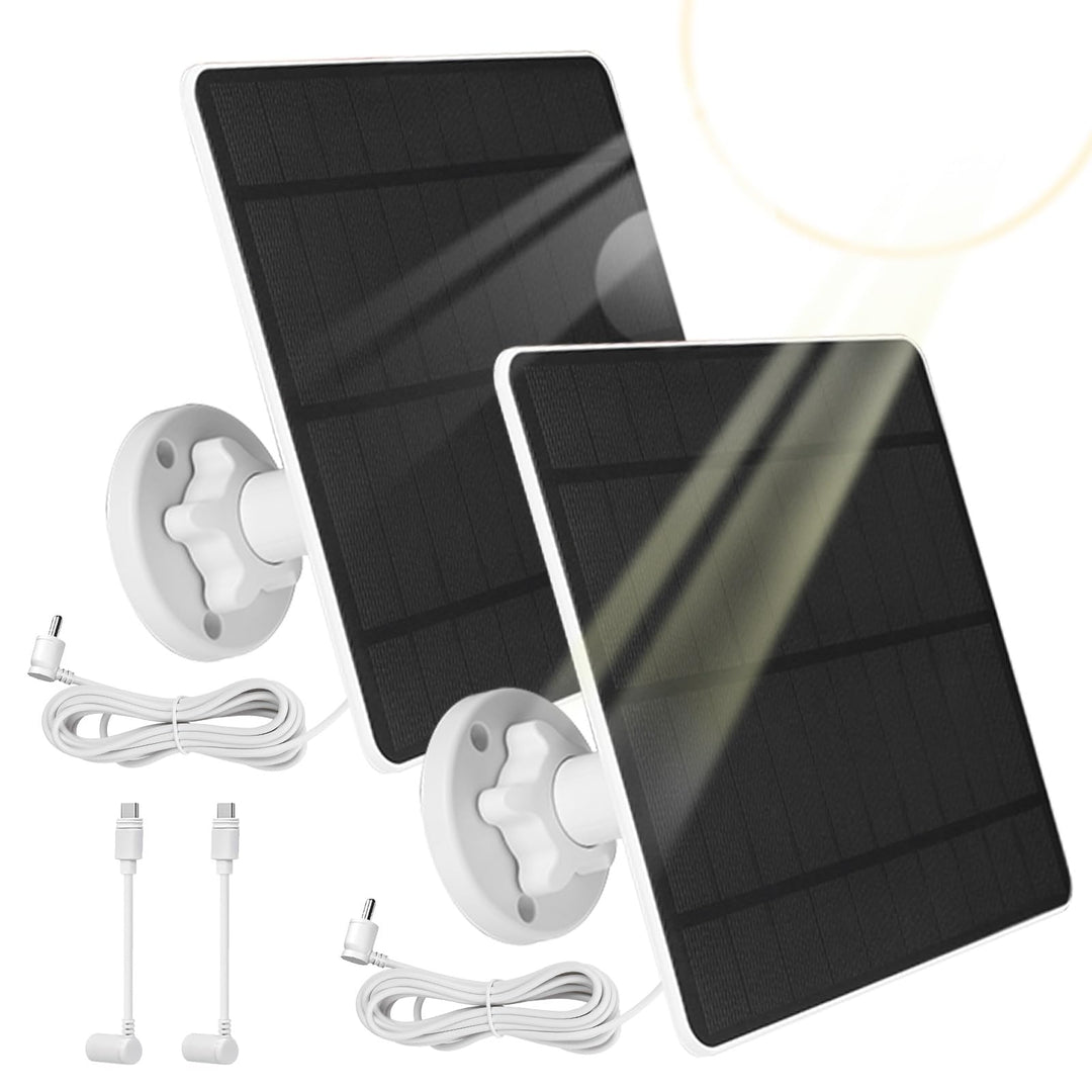 Solarpanel für Ring Kamera, 5W Kamera Solarpanel kompatibel mit Ring Stick Up Cam Akku & Spotlight C