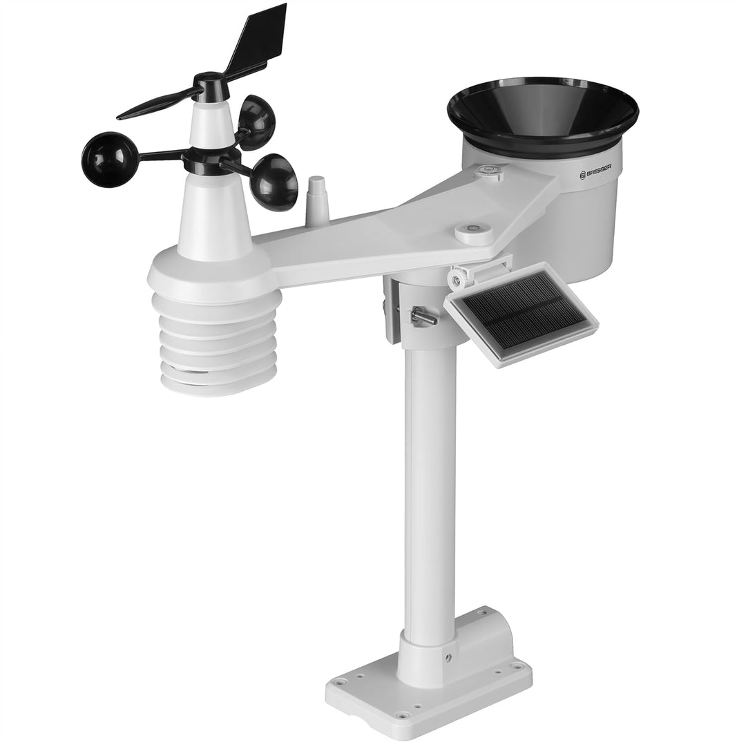 Bresser Smarte Tuya Profi-Wetterstation mit 7-in-1-Sensor, Luftqualitätsmonitor, Solar & App-Steueru