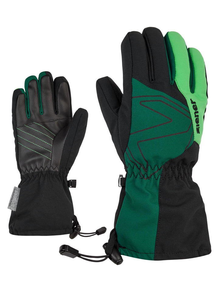 Ziener Laval Ski-Handschuhe/Wintersport | wasserdicht, extra warm, Wolle 3 deep green, 3 deep green
