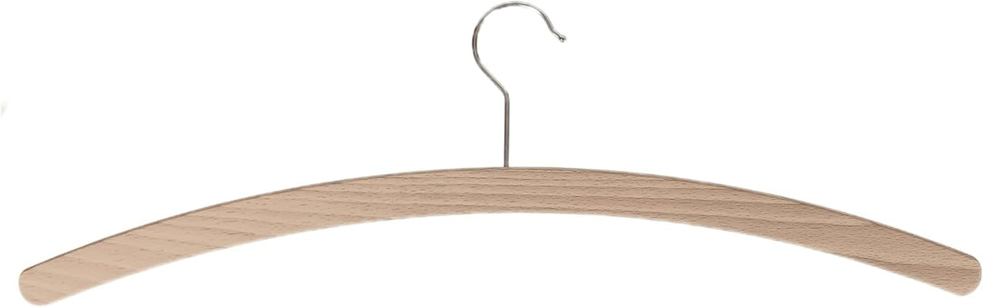 Kleiderbügel aus Buchenholz, Einfachbügel roh, Holz aus nachhaltiger Forstwirtschaft mit EUDR, 42 cm