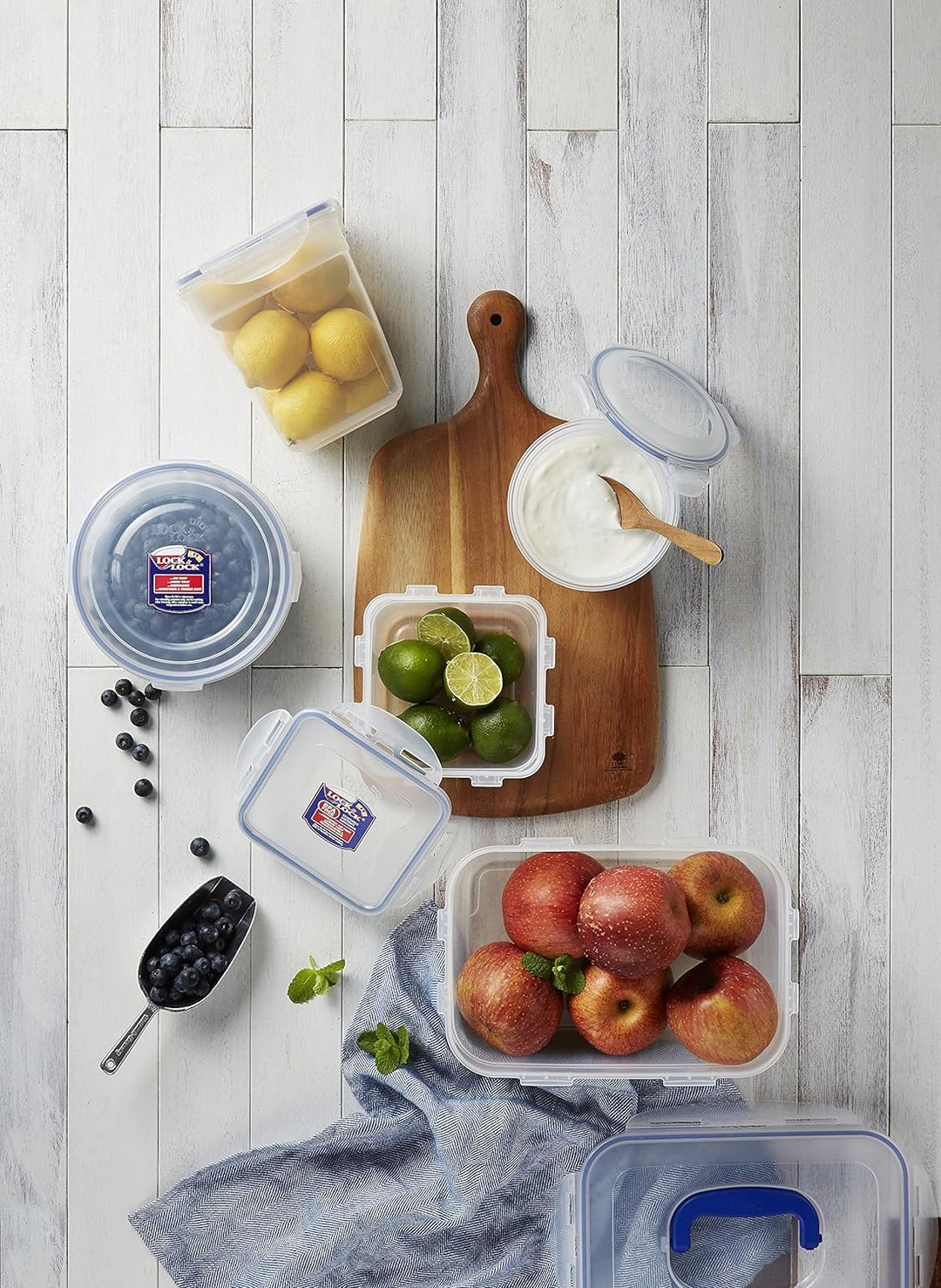 Lock & Lock HPL823 Frischhaltebox, quadratisch, 870 ml, 6 Stück