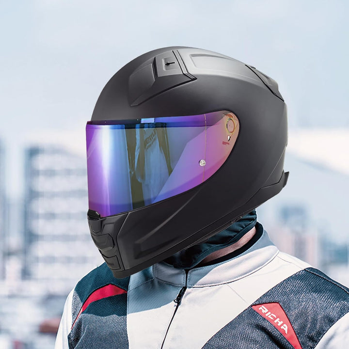 VCOROS Motorradhelm Visier,Motorrad Windschutz Helm Objektiv Visier,Helmvisier für FF811/VECTOR II/C