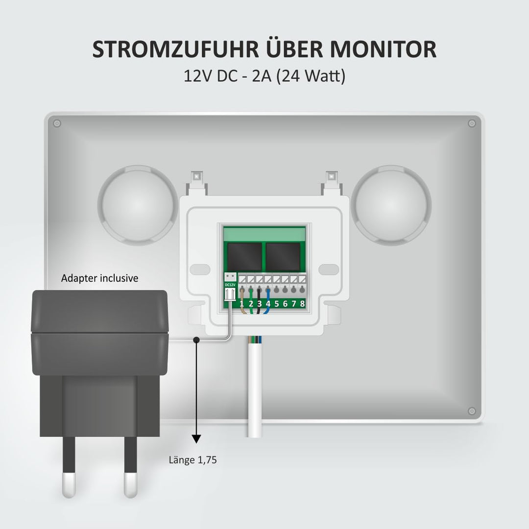 ELRO DV4000-3 DV4000 Video Türsprechanlage, Grau, 3 Appartment Ohne App 3 Appartment, Ohne App 3 App
