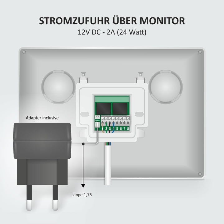 ELRO DV4000-3 DV4000 Video Türsprechanlage, Grau, 3 Appartment Ohne App 3 Appartment, Ohne App 3 App