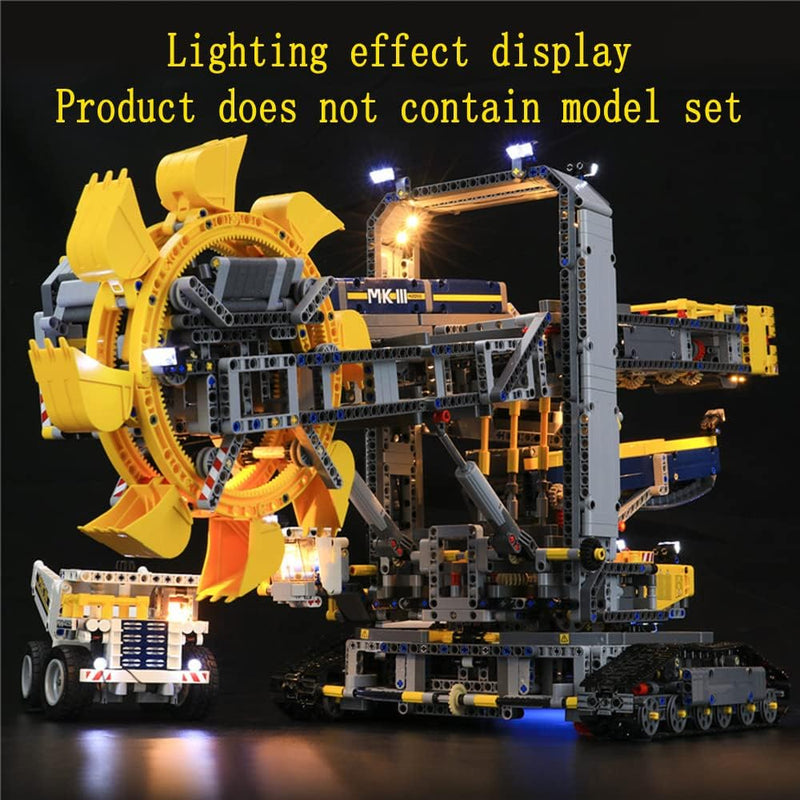 GEAMENT LED Licht-Set Kompatibel mit Lego Schaufelradbagger (Bucket Wheel Excavator) - Beleuchtungss