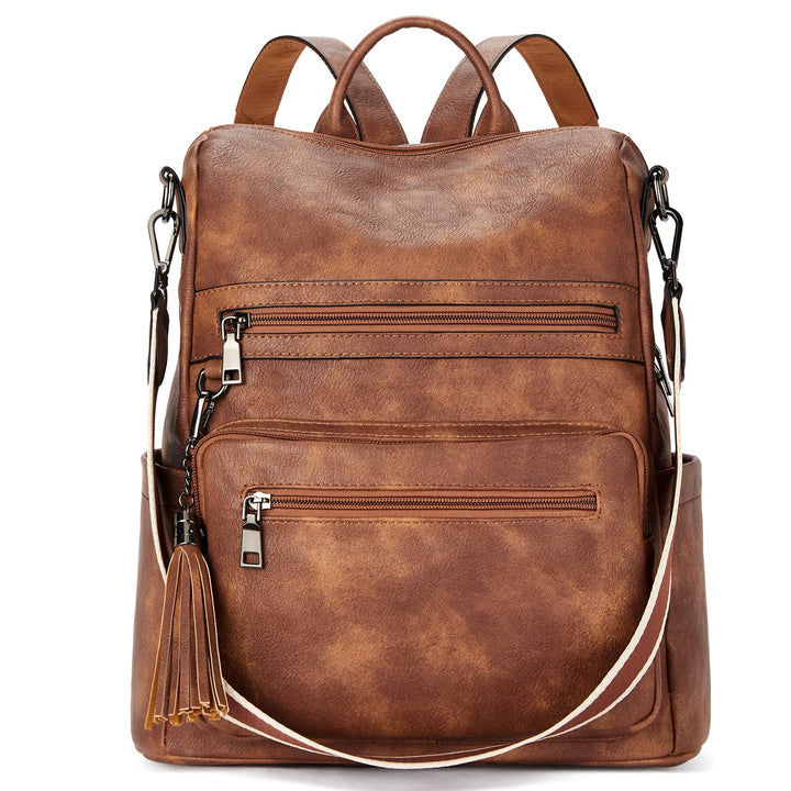 Telena Damen Rucksack Elegant Lederrucksack Freizeitrucksack Rucksack Handtasche 2 in 1 Casual 0-0-b
