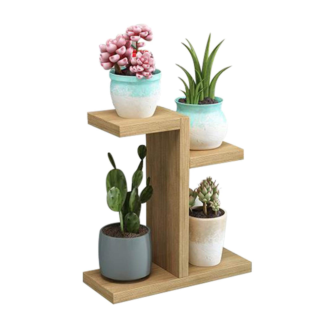 QLINDGK Sukkulenten-Ständer, 2 Etagen, Mini-Pflanzenregale, Tischplatte, Pflanzenregal, Halter, für