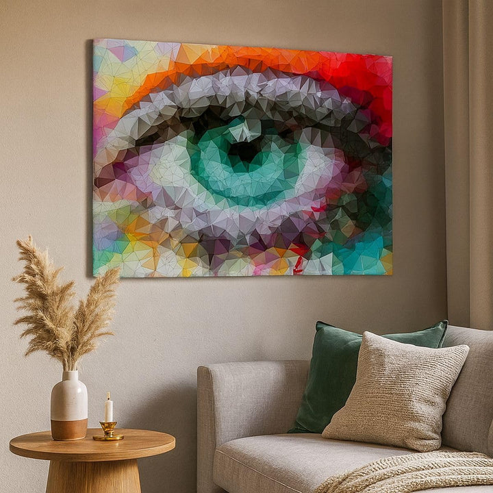 Bilder auf Leinwand elegant Diamant futuristic geometrisch Leinwandbild 70x50cm Wandbilder Dekoratio