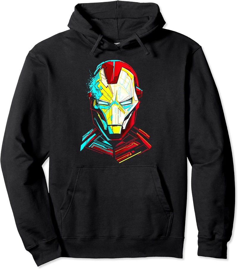 Marvel Iron Man Impressive Cubism Mugshot Pullover Hoodie
