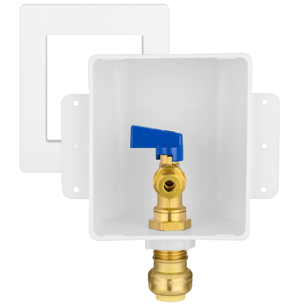 HeSun Push-to-Connect Eiswürfelbereiter-Auslassbox, Einlass 1,27 cm Steckverbindung x Auslass 1/4 Zo