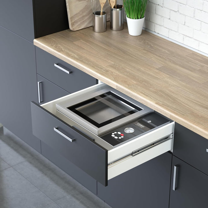 CASO VacuChef Slim-Line - Kammervakuumierer aus Edelstahl, Ultra flaches Design, starke Vakuumpumpe