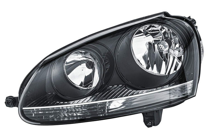HELLA 1EG 247 007-611 FF/Halogen-Hauptscheinwerfer - links - für u.a. VW Golf V (1K1) Links Schwarz,