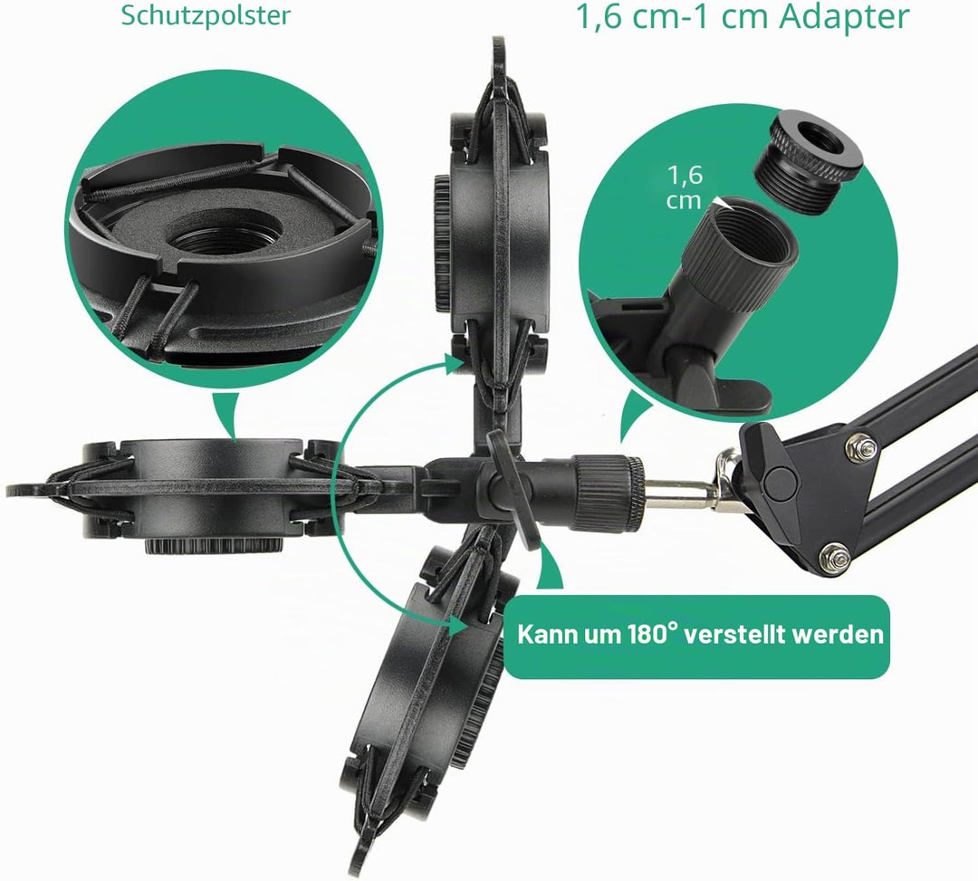 Razer Seiren V2 Pro Mikrofon Arm mit Pop Filter,Mikrofonhalter, Einstellbare Mikrofonständer mit Mik