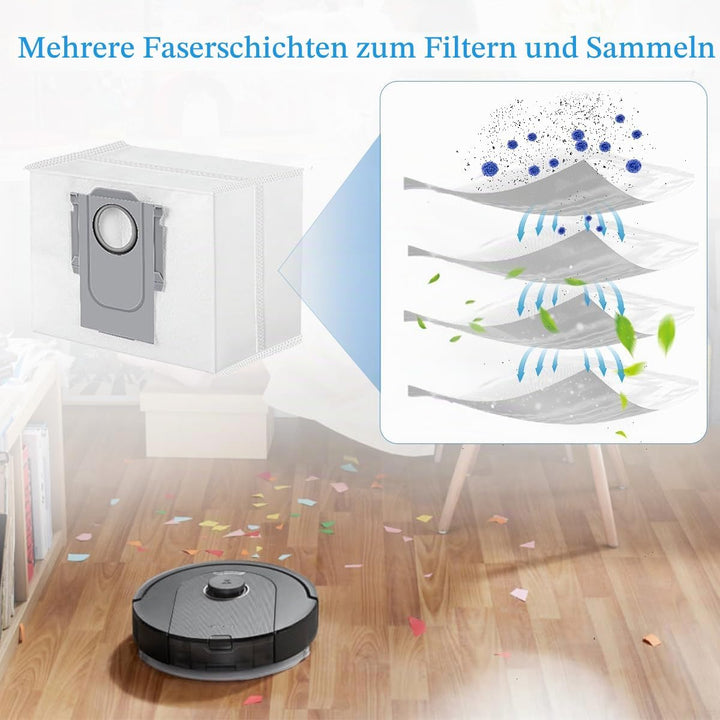 Zubehör für Roborock Q8 Max / Q8 Max +/Q5 Pro/Q5 Pro+ Staubsauger, Ersatzteile Set mit 2 Hauptbürste