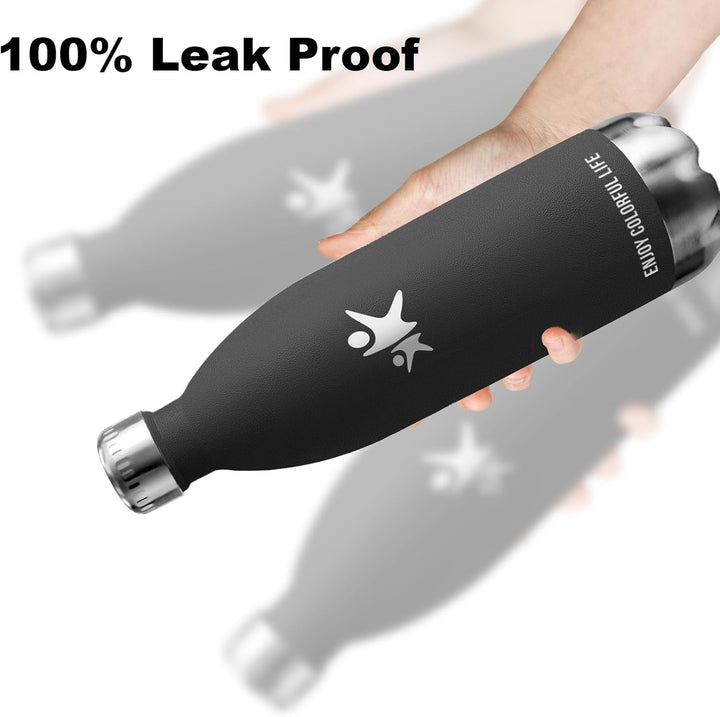 Trinkflasche Edelstahl, Trinkflasche 1l, BPA-Freie, Isolierflasche Doppelwandig, Trinkflasche Sport,