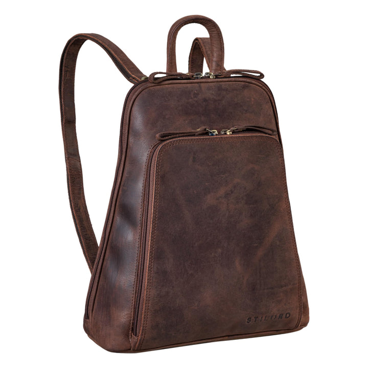 STILORD 'Martha' Lederrucksack Frauen Vintage Daypack Damen Rucksack Elegant und Modern für City Aus
