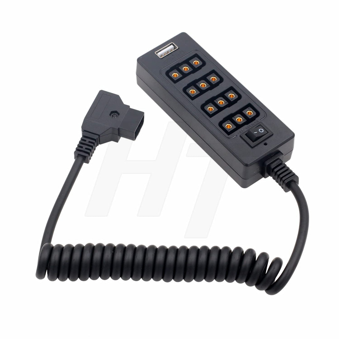 HangTon D-TAP Power Splitter 1 bis 4 P-Tap und USB-Adapter-Konverter, 1/4 &