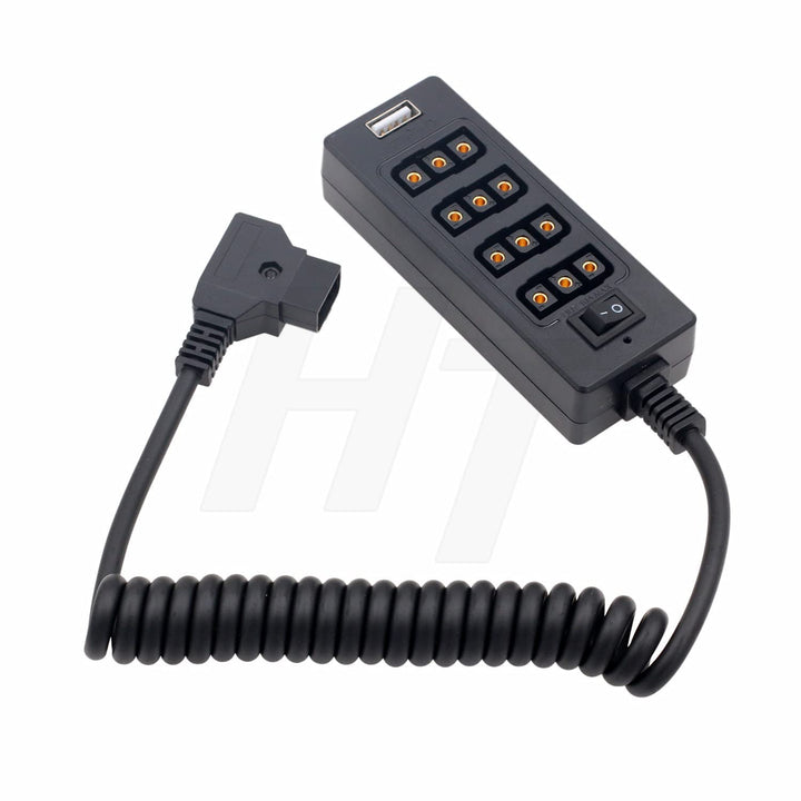 HangTon D-TAP Power Splitter 1 bis 4 P-Tap und USB-Adapter-Konverter, 1/4 &