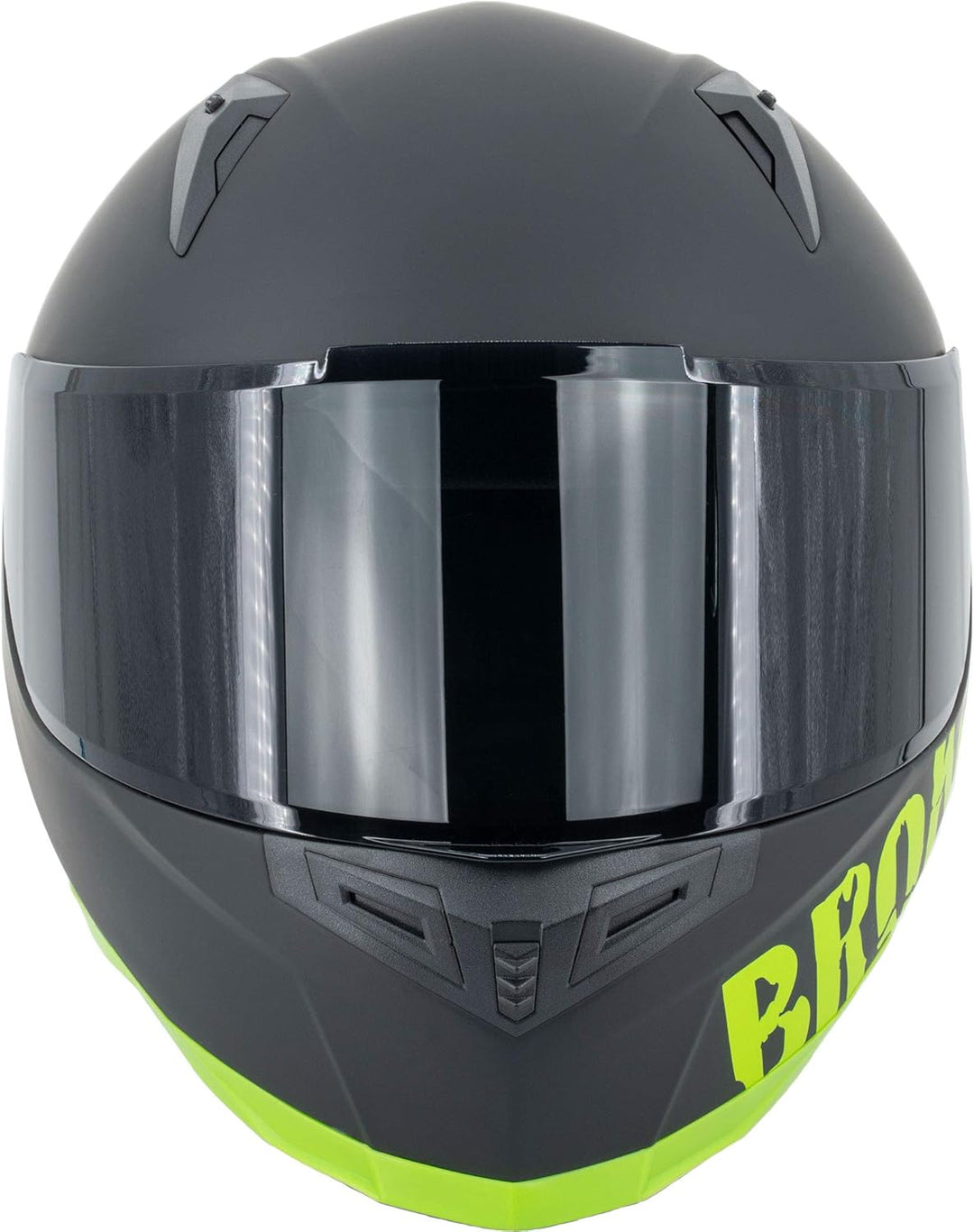 Broken Head BeProud Pro Motorradhelm Grün Mit Spoiler - Integral-Helm Mit Klarem + Schwarzem Visier