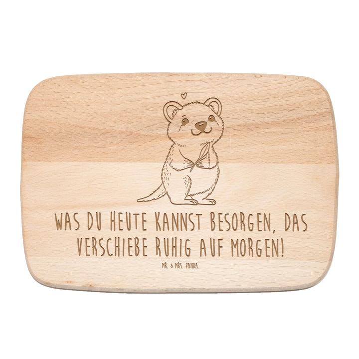 Mr. & Mrs. Panda Schneidebrett Quokka Happy - Geschenk, Verschieben, jausenbrett, snackbrett, Lustig