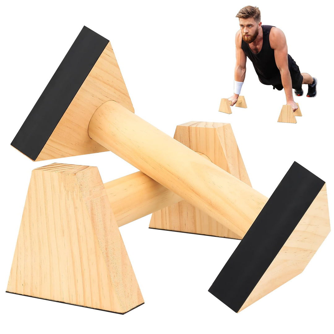 2 Stück Holz Liegestützgriffe Push Up Bars Calisthenics Equipment, Calisthenics GriffeHolz Parallett