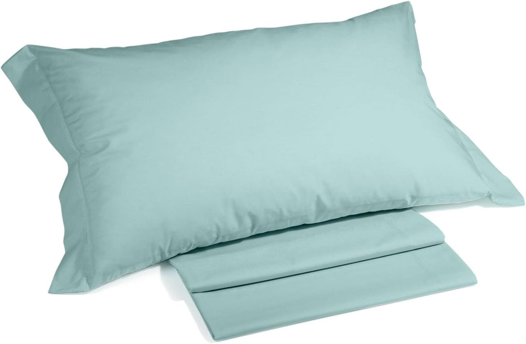 Caleffi Baumwolle, einfarbig, Bettwäsche, Wasser, Doppelbett 160 x 190 cm Aqua (Blau), 160 x 190 cm