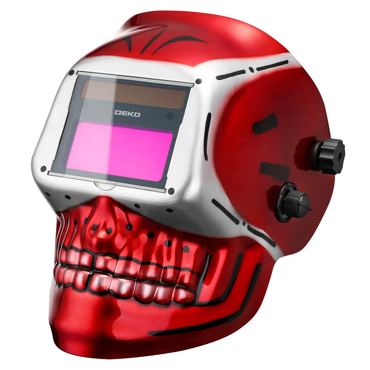 DEKO Solarbetriebene Schweisshelm Automatik Schweisshelm Professionelle Haube mit Einstellbarem Scha