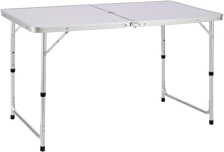BAKAJI Campingtisch für Picknick mit Verstellbarer Höhe, Gestell aus Aluminium, zusammenklappbares S