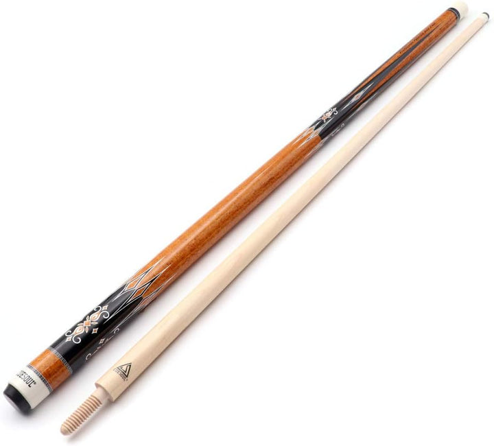 CUESOUL 3 Kissen Carom Billard Queue 56 Zoll Gewicht 18 Unzen, Holzverbindungssystem orange, orange