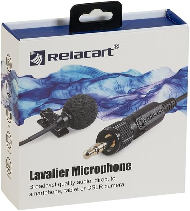 Relacart LM-P01 Lavalier Ansteck Sprach-Mikrofon Übertragungsart (Details):Kabelgebunden Audio, ste