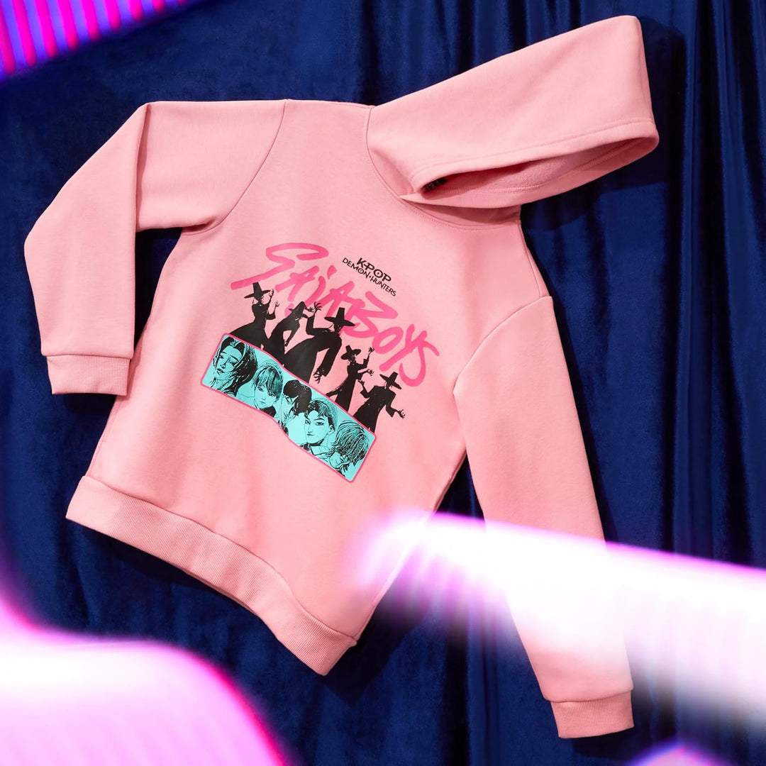 Offiziell Hoodie Mädchen & Teenager, Taschen Fleece Pullover, Anime Demon Hunter Merch, Kinder Gesch