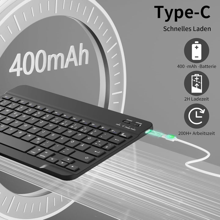 Hülle mit Tastatur für iPad 11. Generation (A16) 2025 11 Zoll, iPad 10. Generation 2022 10,9 Zoll, M