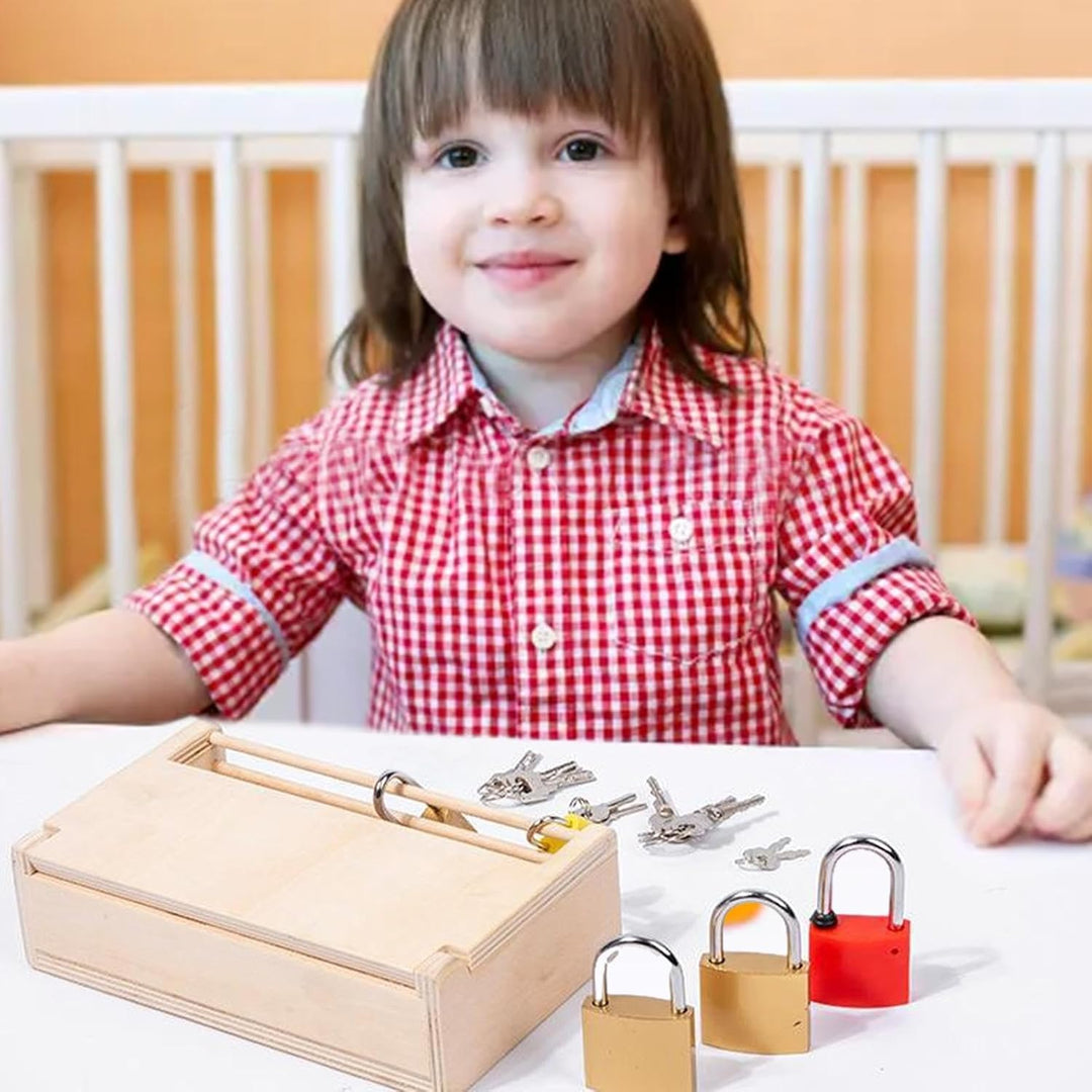 Spielzeugset Mit Schloss Und Schlüssel 19,5 X 12 X 5,7 Cm | Kinder Lernspielzeug Schloss Und Schlüss