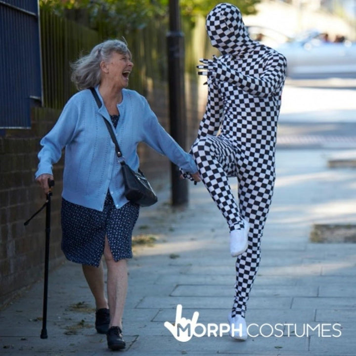 Morphsuits MPBCL Premium Erwachsene Kostüm-Ganzkörperanzug, Kariert, L L