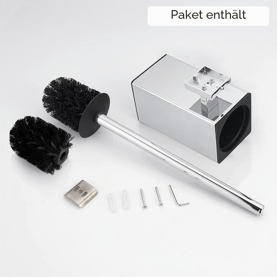 bgl Wandhalterung für WC-Bürste aus 304 Edelstahl, quadratisch Chrome, Chrome
