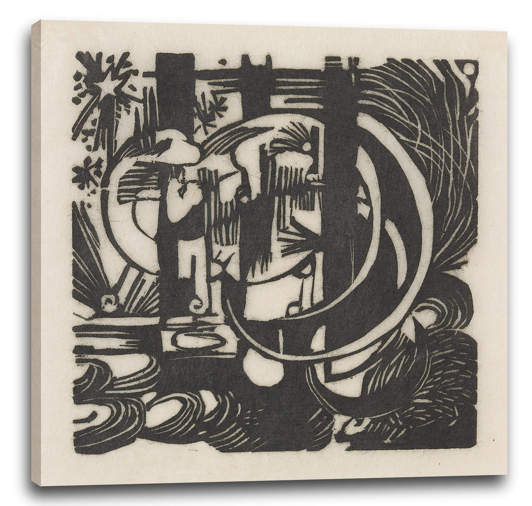 Printed Paintings Leinwand (60x60cm): Franz Marc - Eidechsen 60x60 cm, 60x60 cm